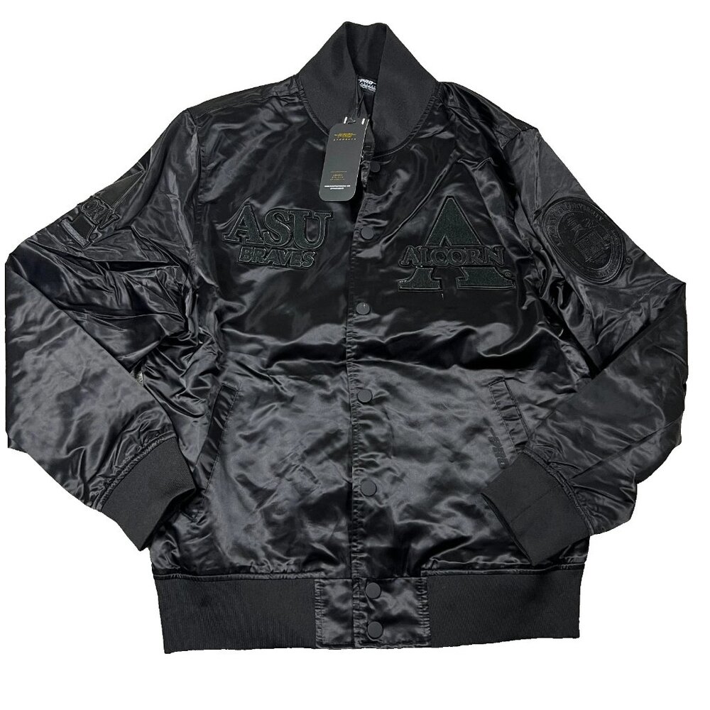 Pro Standard Mens Large Black‎ ASU Alcorn State Braves Football Jacket NWT